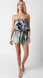 Tropical Florals Pull On Romper