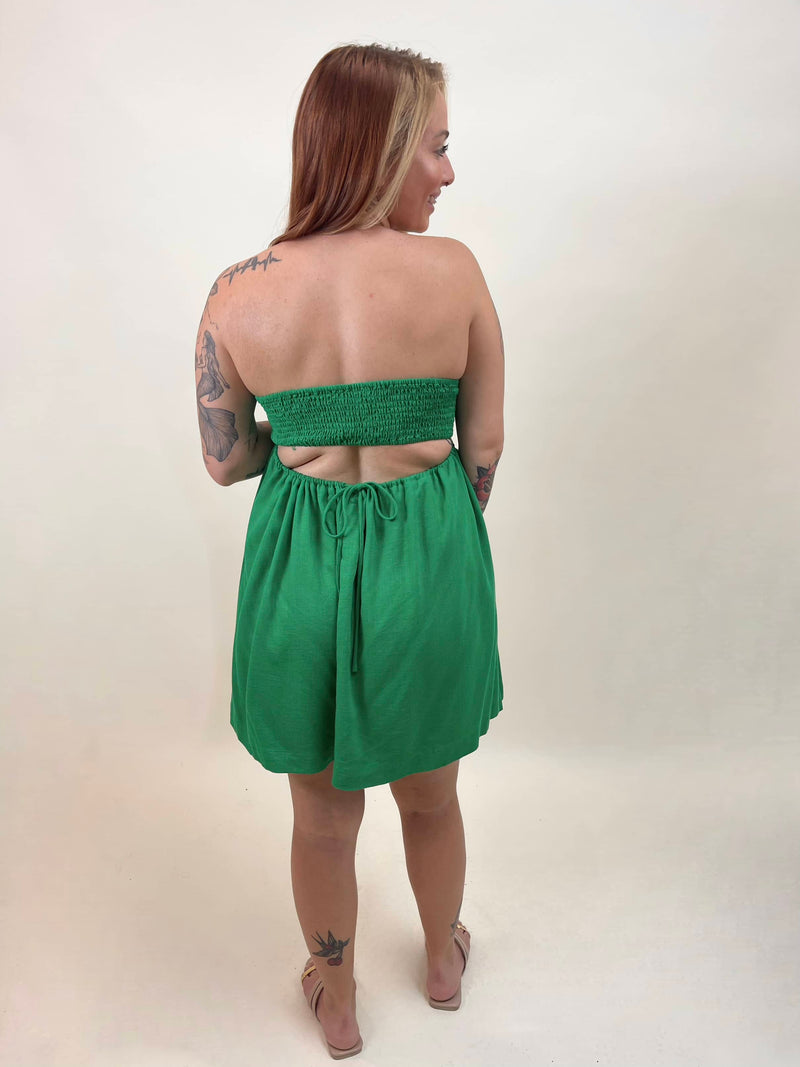 Ceci Tube Mini Dress - Kelly Green Large / Kelly Green Ceci Tube Mini Dress - Kelly Green Large / Kelly Green