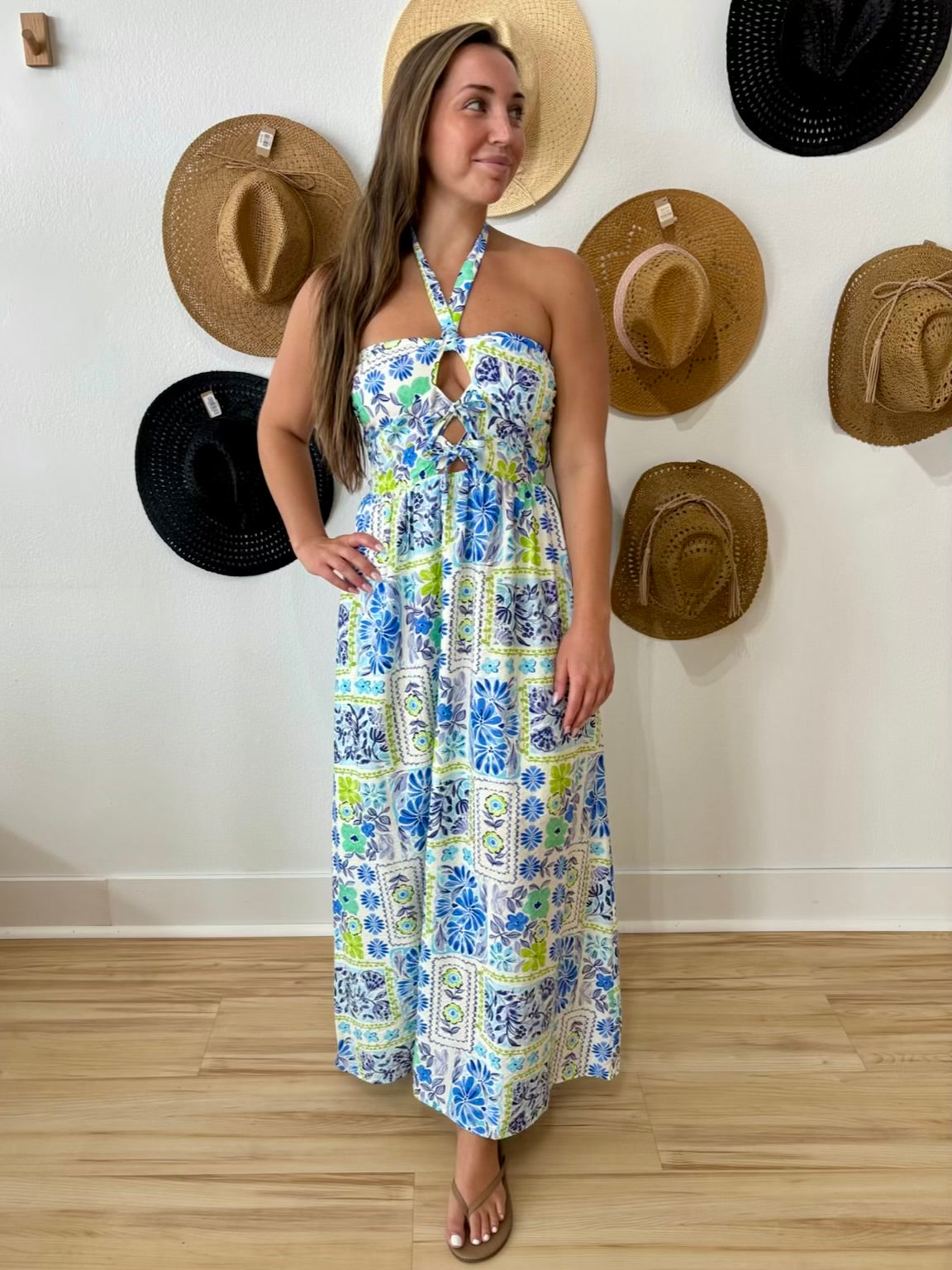 afrm marlo maxi dress Amalfi Smocked Maxi Dress  Baltic Born