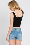 Hip To Be Square Crop Tank - Black - Pineapple Lain Boutique