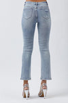 Risen Mid Rise Straight Leg Jeans - Pineapple Lain Boutique