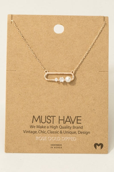 Safety Pin Necklace - Rose Gold – Pineapple Lain Boutique