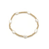 Erin Gray | Baroque Patterned Pearl + Gold Filled Waterproof Bracelet