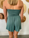 Final Touch Aleah Strapless Romper - Mediterranean