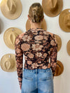Autumn Bloom Mesh Top