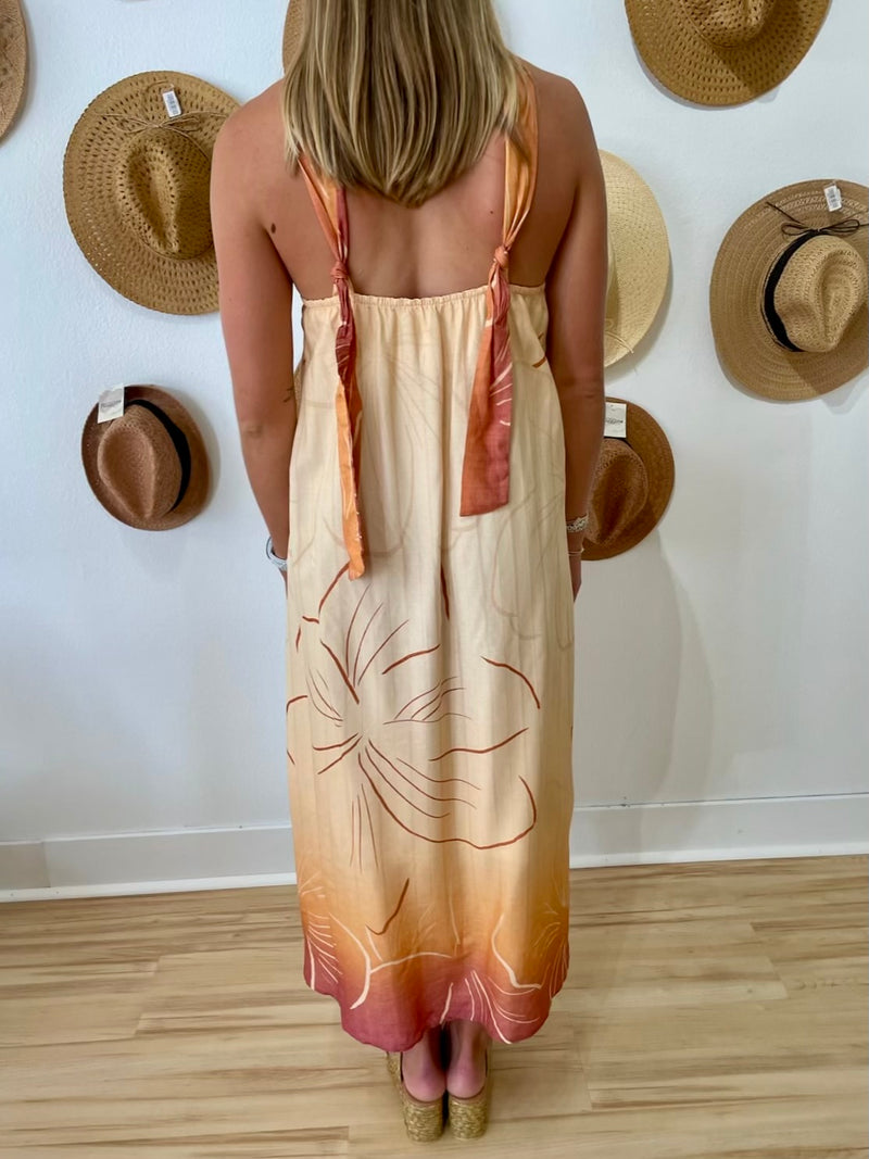 Maré Ombré Halter Maxi Dress Large