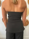 Holiday Soirée Strapless Top - Black