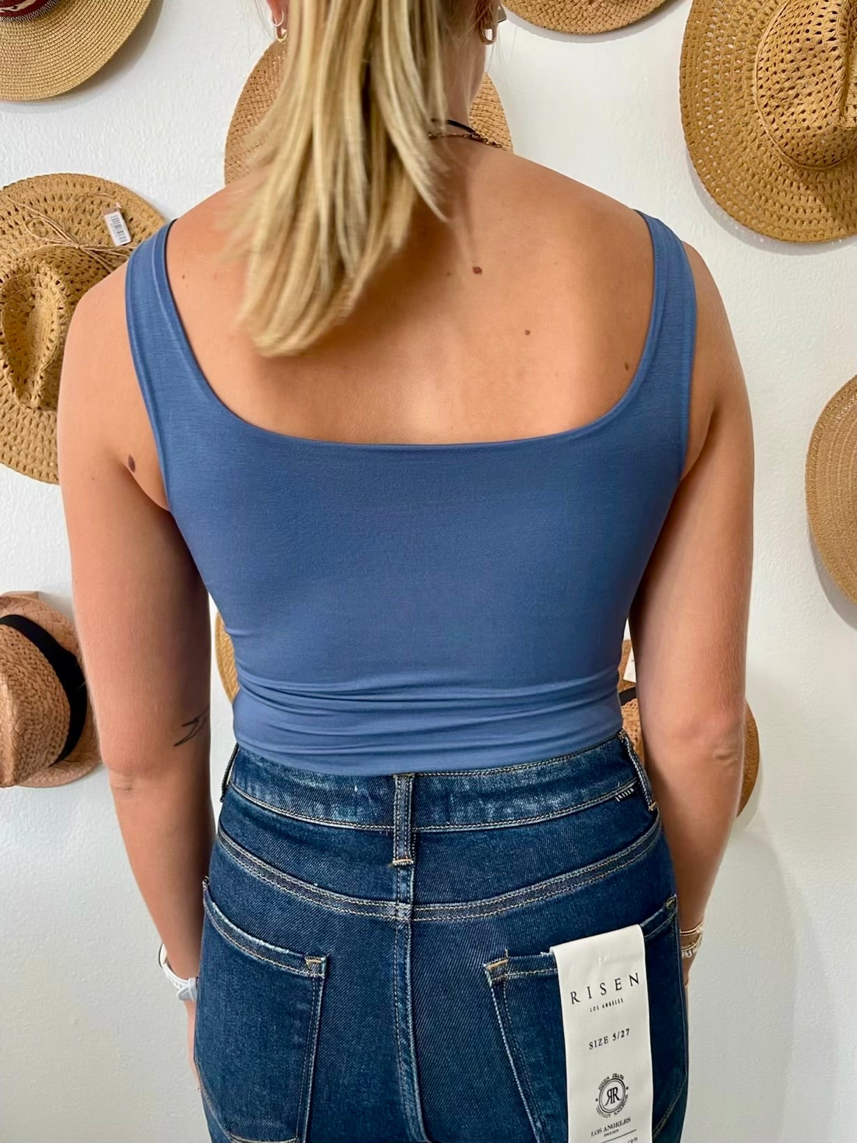 Hip To Be Square Crop Tank - Modern Navy – Pineapple Lain Boutique