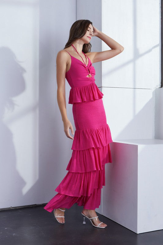 The Boca Maxi Dress - Hot Pink