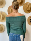 Evergreen Off-Shoulder Sweater