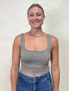 Hip To Be Square Crop Tank - Laurel Oak