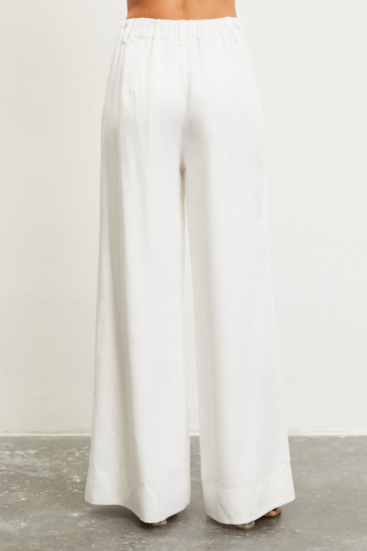 That Girl High Waisted Trouser Pants - White