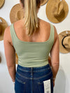 Hip To Be Square Crop Tank - Fern