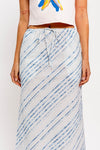 Coastal Breeze Bias Cut Linen Maxi Skirt