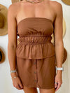 (Rhythm) Nadia Strapless Top - Chocolate
