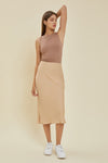 The Eleanor Satin Slip Skirt - Gold