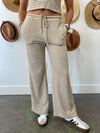Harbor Striped Lounge Pants - Cream/Mocha