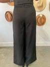 Holiday Soirée Wide Leg Trouser - Black