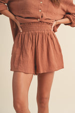 La Playa Gauze Shorts - Rust