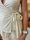 (Rhythm) Emi Wrap Top - Cream