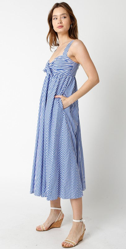 Daisy Blue Pinstripe Dress