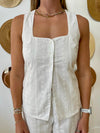 (Rhythm) Niko Long Vest - White