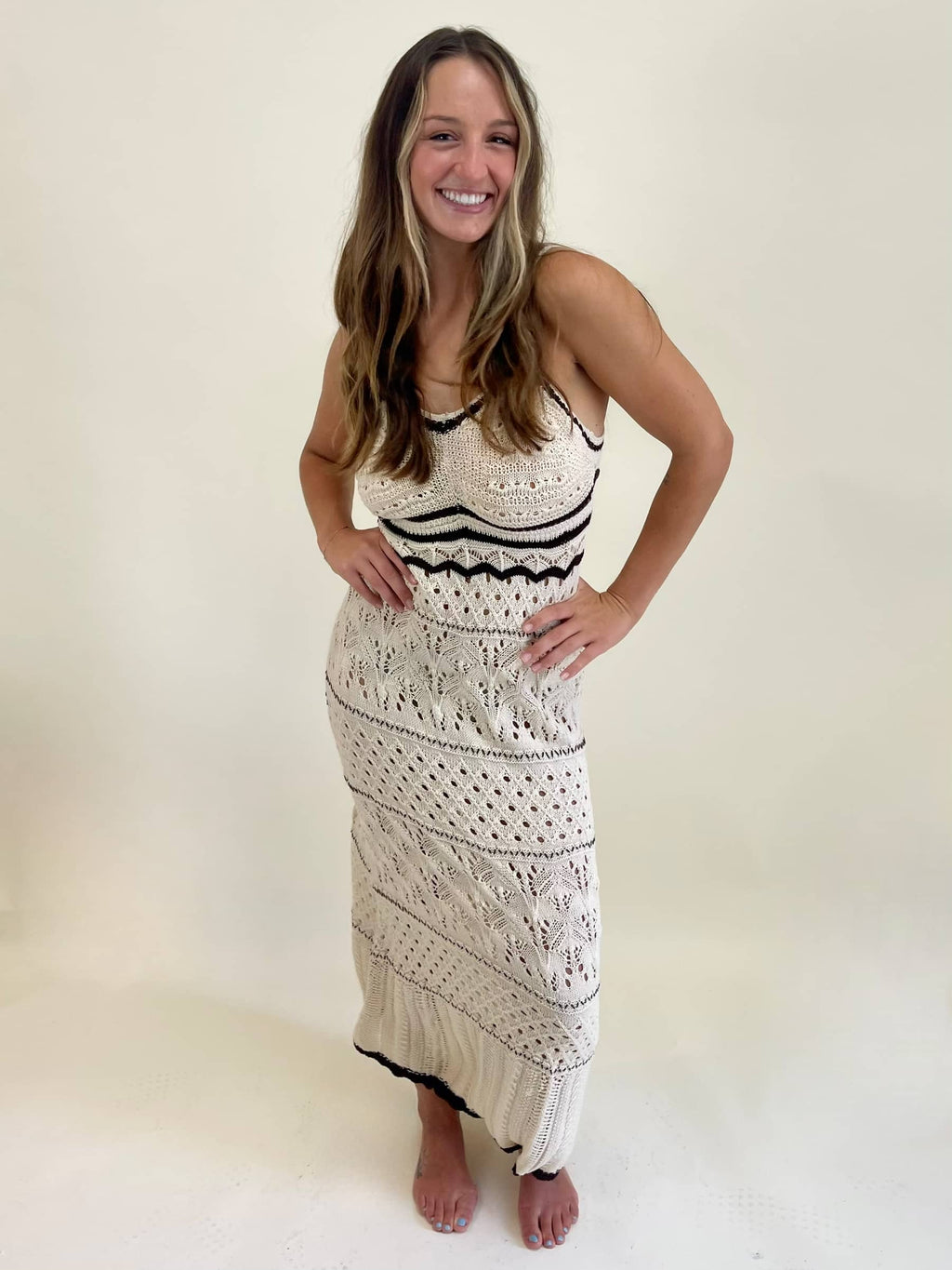 Oahu Crochet Midi Dress
