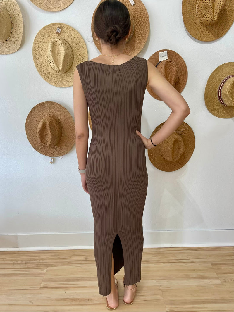 Essential Ribbed Knit Midi Dress