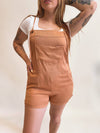 Just Another Day Relaxed Fit Shortalls - Terracotta