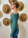 Evergreen Off-Shoulder Sweater