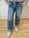 Risen Mid Rise Boyfriend Cuffed Ankle Jeans