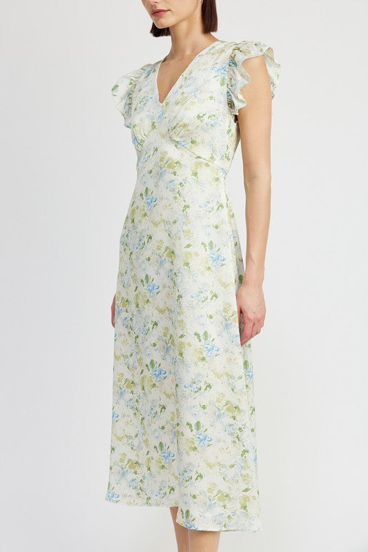 Jacquie The Label Floral Midi Dress