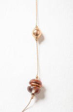 Amber and Wood Bead Necklace - Pineapple Lain Boutique