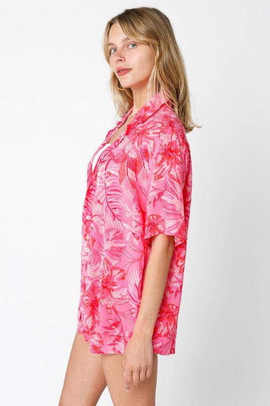 Annika Relaxed Button Down - Pineapple Lain Boutique