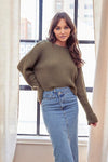 Commando Sweater - Army Green - Pineapple Lain Boutique