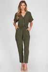 Day Date Jumpsuit - Olive - Pineapple Lain Boutique