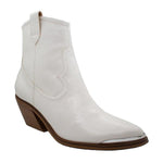 Edith White Snakeskin Western Bootie - Pineapple Lain Boutique