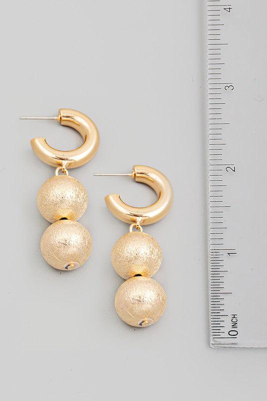 Gold Ball Dangle Earring - Pineapple Lain Boutique