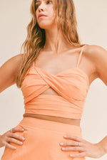 Ibiza Crop Top Maxi Skirt Set - Orange - Pineapple Lain Boutique