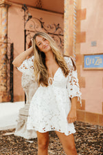 The Perfect Day White Floral Eyelet Lace Mini Dress