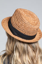 Quinn Panama Hat - Light Brown