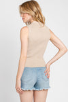 Off The Grid S/L Sweater Top - Oatmeal