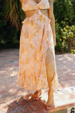 Kiss Of Sun Cut Out Ruffled Midi Dress - Pineapple Lain Boutique
