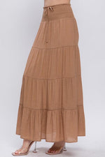 Lucia Smocked Maxi Skirt - Clay - Pineapple Lain Boutique