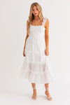 Meant To Be Smocked Sundress - White - Pineapple Lain Boutique