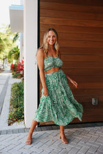 Meet In The Middle Crop Top + Midi Skirt Set - Pineapple Lain Boutique