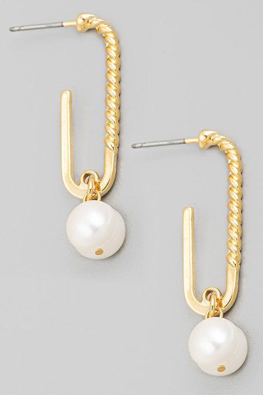 Mini Oval Pearl Drop Earrings - Pineapple Lain Boutique
