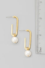 Mini Oval Pearl Drop Earrings - Pineapple Lain Boutique