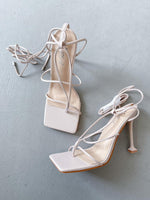 Nicky Square Toe Heel - Nude - Pineapple Lain Boutique