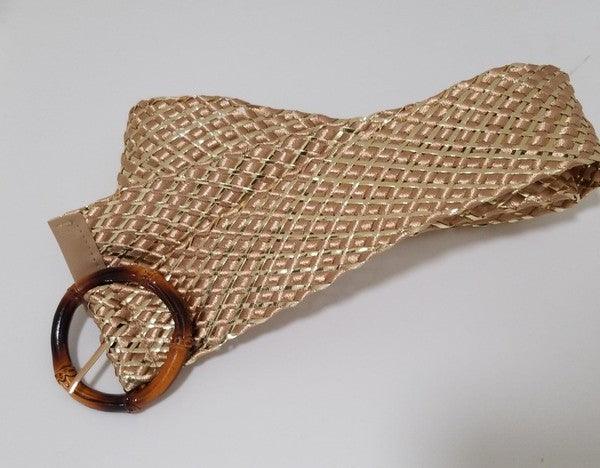 Straw Braided Belt - Natural - Pineapple Lain Boutique